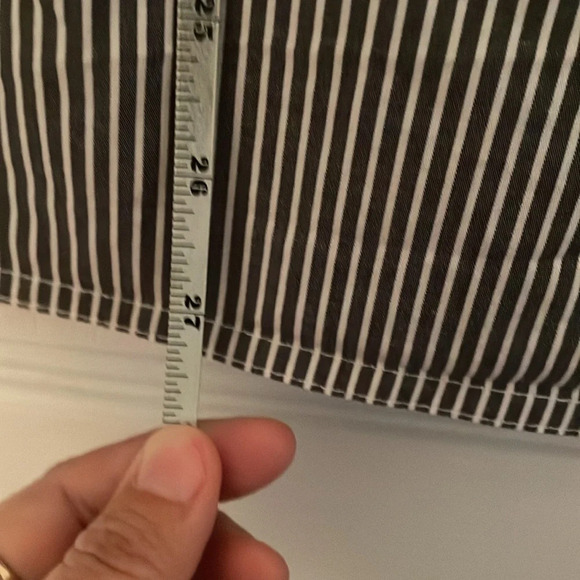 Chaps pinstriped faux wrap skirt Sz 14 - Picture 4 of 7